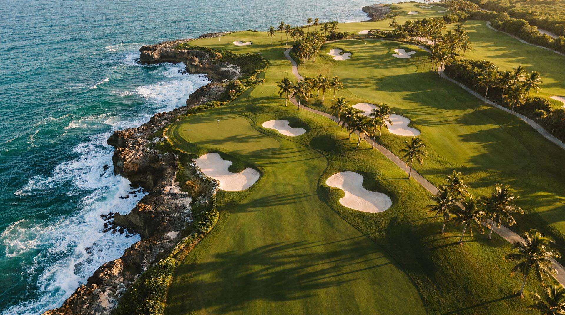 바다와 페어웨이가 어우러진 골프장